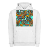Pigment Lunar Rock western turquoise thunderbird seamless pattern Urban Hoodie - HRA Design Shop