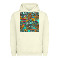 Pigment Pistachio western turquoise thunderbird seamless pattern Urban Hoodie - HRA Design Shop