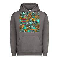 Pigment Tornado western turquoise thunderbird seamless pattern Urban Hoodie - HRA Design Shop