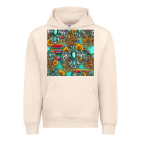 Sandshell western turquoise thunderbird seamless pattern Urban Hoodie - HRA Design Shop