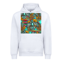 White western turquoise thunderbird seamless pattern Urban Hoodie - HRA Design Shop