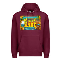 Burgundy beach babe skinny metal can holder Premium Hoodie - HRA Design Shop