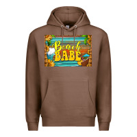 Chestnut beach babe skinny metal can holder Premium Hoodie - HRA Design Shop