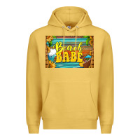 Antique Gold beach babe skinny metal can holder Premium Hoodie - HRA Design Shop