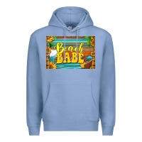 Colony Blue beach babe skinny metal can holder Premium Hoodie - HRA Design Shop