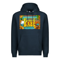Navy beach babe skinny metal can holder Premium Hoodie - HRA Design Shop