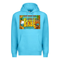 Ocean Blue beach babe skinny metal can holder Premium Hoodie - HRA Design Shop