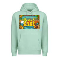Seafoam beach babe skinny metal can holder Premium Hoodie - HRA Design Shop