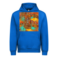 Cobalt western skeleton seamless pattern Urban Hoodie - HRA Design Shop