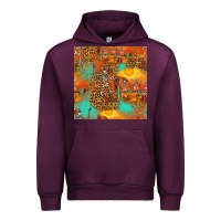 Mauve Wine western skeleton seamless pattern Urban Hoodie - HRA Design Shop