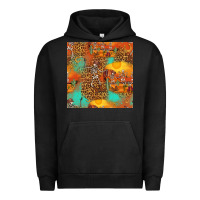 Pigment Black western skeleton seamless pattern Urban Hoodie - HRA Design Shop