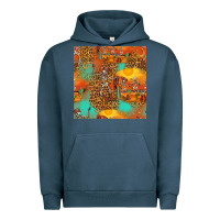 Pigment Midnight Navy western skeleton seamless pattern Urban Hoodie - HRA Design Shop