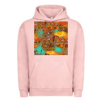 Pigment Salmon western skeleton seamless pattern Urban Hoodie - HRA Design Shop