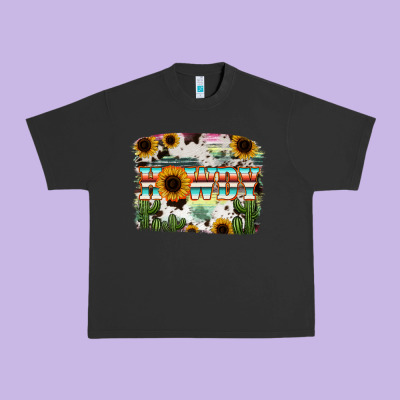 Howdy Serape And Sunflower Urban Heavy Tee Designed By Ranaportraitstore