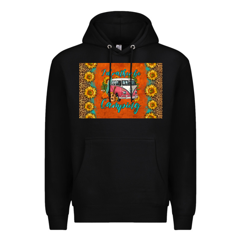 I'd Rather Be Camping Skinny Metal Can Holder Premium Hoodie by HRA Design Shop | Teevron