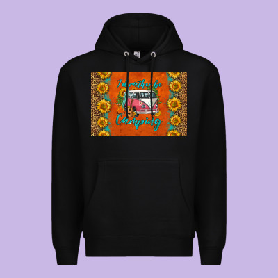 I'd Rather Be Camping Skinny Metal Can Holder Premium Hoodie Designed By Hra Design Shop