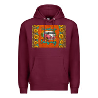 Burgundy i'd rather be camping skinny metal can holder Premium Hoodie - HRA Design Shop