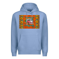 Colony Blue i'd rather be camping skinny metal can holder Premium Hoodie - HRA Design Shop