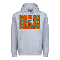 Heather Grey i'd rather be camping skinny metal can holder Premium Hoodie - HRA Design Shop