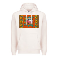 Pale Pink i'd rather be camping skinny metal can holder Premium Hoodie - HRA Design Shop