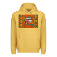 Antique Gold i'd rather be camping skinny metal can holder Premium Hoodie - HRA Design Shop