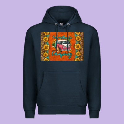 I'd Rather Be Camping Skinny Metal Can Holder Premium Hoodie Designed By Hra Design Shop