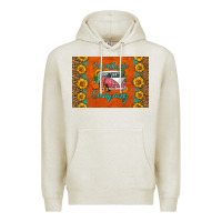 Oatmeal Heather i'd rather be camping skinny metal can holder Premium Hoodie - HRA Design Shop