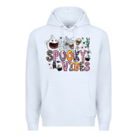 White spooky vibes Premium Hoodie - CowhideDigitalArt