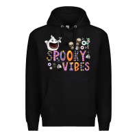 Black spooky vibes Premium Hoodie - CowhideDigitalArt
