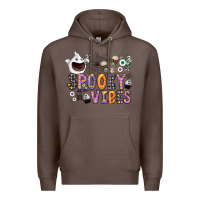 Coffee spooky vibes Premium Hoodie - CowhideDigitalArt