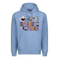 Colony Blue spooky vibes Premium Hoodie - CowhideDigitalArt
