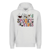Dove Grey spooky vibes Premium Hoodie - CowhideDigitalArt