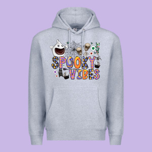 Spooky Vibes Premium Hoodie Designed By Cowhidedigitalart