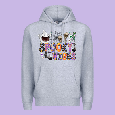 Spooky Vibes Premium Hoodie Designed By Cowhidedigitalart
