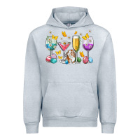 Heather Grey Easter wine glasses Easter Day Urban Hoodie - Neo Western