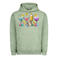 Pigment Oil Green Easter wine glasses Easter Day Urban Hoodie - Neo Western