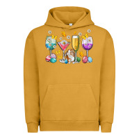 Pigment Peanut Butter Easter wine glasses Easter Day Urban Hoodie - Neo Western