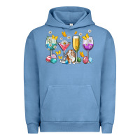 Pigment Pebble Blue Easter wine glasses Easter Day Urban Hoodie - Neo Western