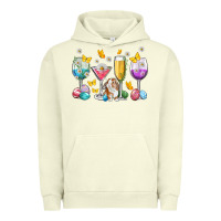 Pigment Pistachio Easter wine glasses Easter Day Urban Hoodie - Neo Western