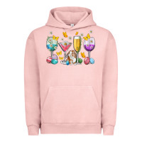 Pigment Salmon Easter wine glasses Easter Day Urban Hoodie - Neo Western