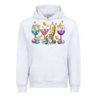 White Easter wine glasses Easter Day Urban Hoodie - Neo Western