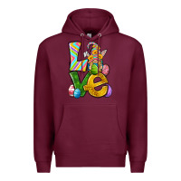 Burgundy Love gnome Easter Premium Hoodie - Neo Western