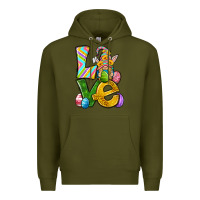 Army Green Love gnome Easter Premium Hoodie - Neo Western