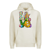 Oatmeal Heather Love gnome Easter Premium Hoodie - Neo Western