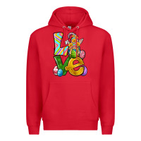 Red Love gnome Easter Premium Hoodie - Neo Western