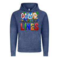 Vintage Denim color outside the lines Vintage Hoodie - AdoDesignShop