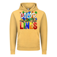 Vintage Mustard color outside the lines Vintage Hoodie - AdoDesignShop
