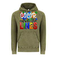 Vintage Olive color outside the lines Vintage Hoodie - AdoDesignShop