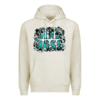Oatmeal Heather girl boss Premium Hoodie - SublimationCraftShop