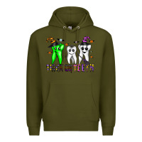 Army Green trick or teeth Premium Hoodie - CowhideDigitalArt